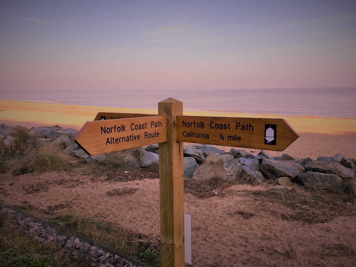Norfolk coast path nearby